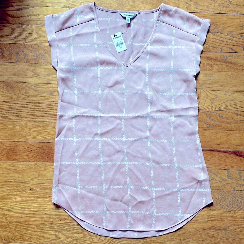 NWT Express XXS gramercy blouse pink